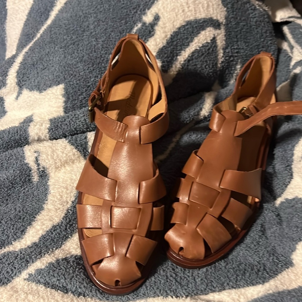 Madewell brand natural leather colored fisherman sandals